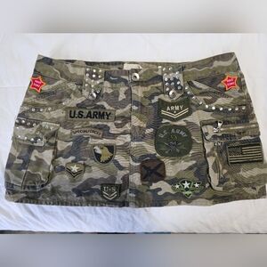 Army-Inspired Camouflage Mini Skirt